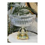 Ultra Lüks Premium Kristal Gold Gondol Kase | Dekoratif Masa ve Salon Aksesuarı