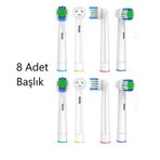 Ultra Sensitive Pro Oral B Uyumlu Yetişkin Şarjlı Diş Fırçası Yedek Başlığı 8 Adet Başlık