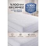 Ultra Sessiz Su Geçirmez Pu Taban Yatak Alezi – Anti-Bakteriyel, Sessiz, Kaymaz, Tüm Yatak Boyutları - 120 x 200 cm - Beyaz