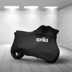 Ultra Shop Aprilia Rs 125 Siyah Kumaş Motosiklet Brandası Logo Baskılı Penye Kumaş Motosiklet Branda