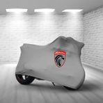 Ultra Shop Falcon Fr 177 Gri Kumaş Motosiklet Brandası Logo Baskılı Penye Kumaş Motosiklet Branda