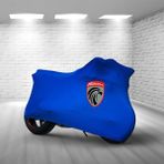 Ultra Shop Falcon Fr 177 Mavi Kumaş Motosiklet Brandası Logo Baskılı Penye Kumaş Motosiklet Branda