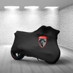 Ultra Shop Falcon Fr 250 Siyah Kumaş Motosiklet Brandası Logo Baskılı Penye Kumaş Motosiklet Branda