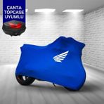Ultra Shop Honda Crf 450 x Motosiklet Branda Topcase Çanta Uyum Logolu Kumaş Penye Mavi Motor Branda