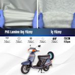 Ultra Shop Honda Kinetic Dx Su Geçirmez Motosiklet Branda 4 Mevsime Uygun Motor Brandası - Gri