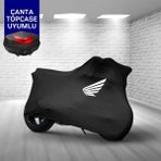 Ultra Shop Honda Nss 300 Forza Motosiklet Branda Topcase Çanta Uyum Logolu Kumaş Penye Siyah Motor Branda