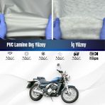 Ultra Shop Kawasaki El 250 Su Geçirmez Motosiklet Branda 4 Mevsime Uygun Motor Branda - Gri