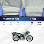 Ultra Shop Kuba Filinta 100 Su Geçirmez Motosiklet Branda 4 Mevsime Uygun Motor Branda - Gri