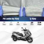 Ultra Shop Kymco Downtown 350İ Abs Su Geçirmez Motosiklet Branda 4 Mevsime Uygun Motor Branda - Gri