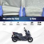 Ultra Shop Kymco Grand Dink 150 Su Geçirmez Motosiklet Branda 4 Mevsime Uygun Motor Branda - Gri