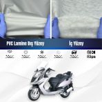 Ultra Shop Kymco Grand Dink 250 Su Geçirmez Motosiklet Branda 4 Mevsime Uygun Motor Branda - Gri