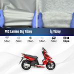 Ultra Shop Kymco Super 8 125 Su Geçirmez Motosiklet Branda 4 Mevsime Uygun Motor Branda - Gri