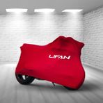 Ultra Shop Lifan KPR200 Kırmızı Kumaş Motosiklet Brandası Logo Baskılı Penye Kumaş Motosiklet Branda