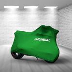 Ultra Shop Mondial 50 Tab Yeşil Kumaş Motosiklet Brandası Logo Baskılı Penye Kumaş Motosiklet Branda