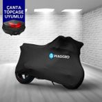 Ultra Shop Pıaggıo X1 350 Uyumlu Motosiklet Branda Topcase Çanta Uyum Logolu Kumaş Penye Siyah Motor Branda