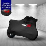 Ultra Shop Rks Bolero 50 Motosiklet Branda Topcase Çanta Uyum Logolu Kumaş Penye Siyah Motor Branda