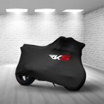 Ultra Shop Rks Bolero 50 Siyah Kumaş Motosiklet Brandası Logo Baskılı Penye Kumaş Motosiklet Branda