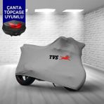 Ultra Shop Tvs Neo Xr Uyumlu Motosiklet Branda Topcase Çanta Uyum Logolu Kumaş Penye Mavi Motor Branda