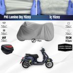 Ultra Shop Vespa Gts 125 Supertech Motosiklet Brandası Çanta Topcase Uyumlu Motor Brandası - Gri
