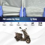 Ultra Shop Yamaha Cygnus L Su Geçirmez Motosiklet Brandası 4 Mevisme Uygun Motor Branda - Gri