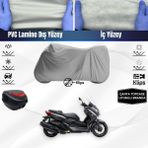Ultra Shop Yamaha X-Max 400 Iron Max Uyumlu Motosiklet Brandası Çanta Topcase Uyumlu Motor Brandası - Gri