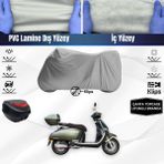Ultra Shop Yukı Mojito 125 Uyumlu Motosiklet Brandası Çanta Topcase Uyumlu Motor Brandası - Gri