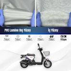 Ultra Shop Yukı QM50QT-6E Snoopy Su Geçirmez Motosiklet Brandası 4 Mevisme Uygun Motor Branda - Gri