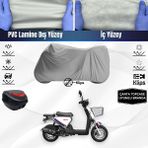 Ultra Shop Yukı QM50QT-6E Snoopy Uyumlu Motosiklet Brandası Çanta Topcase Uyumlu Motor Brandası - Gri