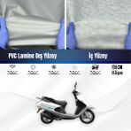 Ultra Shop Yukı TB100T3E Picasso 100 Su Geçirmez Motosiklet Brandası 4 Mevisme Uygun Motor Branda - Gri