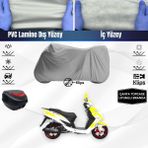 Ultra Shop Yukı Yb 150 Jumbouyumlu Motosiklet Brandası Çanta Topcase Uyumlu Motor Brandası - Gri