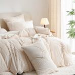 Ultra Yumuşak Flanel Nevresim Takımı 140 x 200 cm Tek Yetişkin Kışlık Nevresim Takımı Krem Beyaz ve Yeşil Meyve Desenli Yumuşak Kadife Nevresim Takımı, Fermuarlı 1 Yastık Kılıfı İçerir 65x65 cm