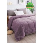 Ultra Yumuşak Tek Kişilik Çift Taraflı Wellsoft Peluş Yorgan Yıkanabilir 160x220 Lila Lila