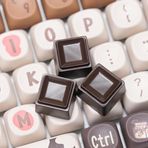 ULTRAEQUIP Artisan Keycaps Çikolata Şekilli 1U tuş başlıkları Reçine El Yapımı Tekli Mekanik Klavye için Anahtar Değiştirin (Tip A)