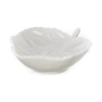 UltraForm 9x8 cm Beyaz Porselen Yaprak Kase