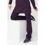 Ultralycra Modest - Likralı Doktor Hemşire Tesettür Tek Alt Forma, Koyu Mor - XL