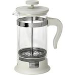 UltraMint 1 Litre Paslanmaz Çelik French Press, Şık ve Dayanıklı Tasarım - Seçenek 1 - Ahşap Bej - Siyah