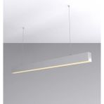 UltraMint 180 cm Düz LED Lineer Sarkıt Armatür Beyaz Kasa 3000K Sarı Işık - Seçenek 1 - Ahşap - Bej - Siyah