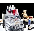 UltraMint 3 Çekmeceli Şık Makyaj Düzenleyici Set Organizer - Altın