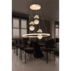 UltraMint 3'lü Çember Şeker Toplu Rose Gold LED Modern Sarkıt Avize - Seçenek 1 - Altın