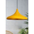 UltraMint 45 cm Çaplı Sarı Avize, Şık Tekli Sarkıt Lamba, Modern Dekorasyon Parçası - Seçenek 1 - Altın
