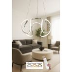 UltraMint 50 cm Çok Renkli Dimmerli Modern Sarkıt Avize, Krom Finish - Seçenek 1 - Antrasit