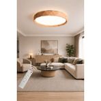 UltraMint Ahşap Desenli Uzaktan Kumandalı 3 Renk Işıklı LED Avize 50 cm - Seçenek 1 - Altın