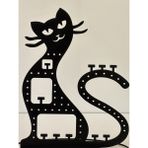 UltraMint Ahşap Kedi Figürlü Takı Küpe Standı, Lazer Kesim, Şık ve Kullanışlı
