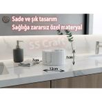 UltraMint Banyo Organizer Standı, Makyaj ve Temizlik Malzemeleri Düzeni - Ahşap - Bej - Siyah