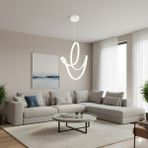 UltraMint Beyaz Kasa Badem Model Anahtarlı Ayarlanabilir 3 Renk LED Avize - Seçenek 1 - Ahşap - Bej - Siyah