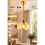 UltraMint Bohem Renkli Rattan Sarkıt Avize, Antre, Koridor, Mutfak Için Şık Tasarım - Seçenek 1