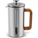 UltraMint Borosilikat Cam ve Çelik French Press, 1000 Ml, Dayanıklı ve Şık Tasarım - Seçenek 1 - Altın