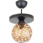 UltraMint El Işçiliği Selçuklu Top Motif Yıldız Ferforje Plafonyer Avize - Seçenek 1 - Altın