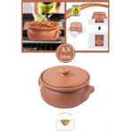 UltraMint El Yapımı Toprak Güveç Tencere 21 Cm, 3,5 Litre, Kırılmaz Ambalajlı - Seçenek 1
