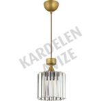 UltraMint Etkileyici Eskitme Sarkıt Avize, Kristal Taşlı, Lüks Tasarım - Seçenek 1 - Ahşap - Ceviz